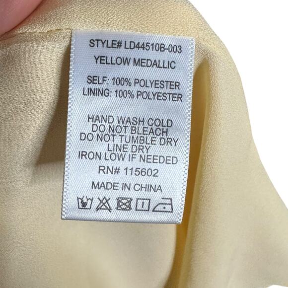 LUSH Yellow Medallion Print Open Back Maxi Dress Halter Women's Size Medium NWT - Picture 6 of 9